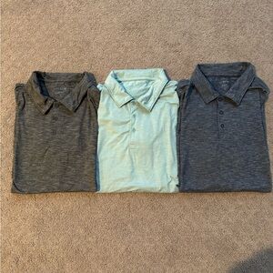 J. Crew Factory Performance Polos Lot of 3 Men’s Large Slim
